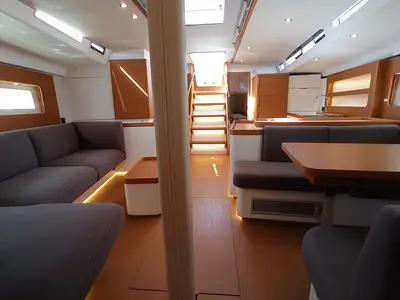 Salon of Silhuette, a Beneteau First 53 sailboat at Primošten, Croatia