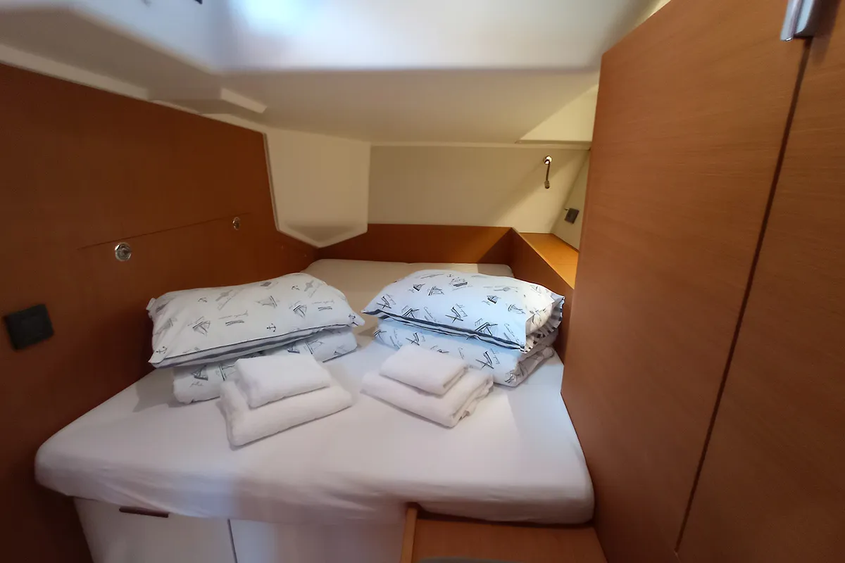 Cabin on Silhuette, a Beneteau First 53 sailboat at Primošten, Croatia