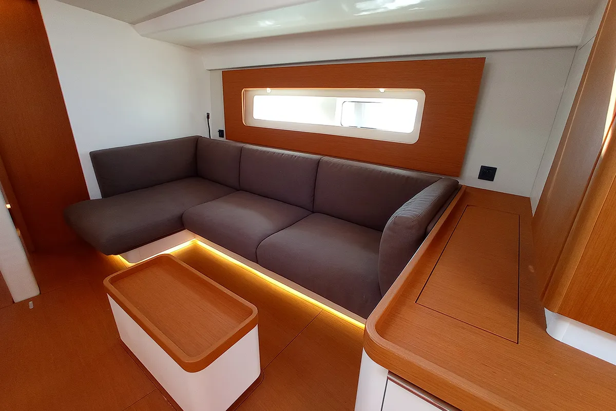 Salon of Silhuette, a Beneteau First 53 sailboat at Primošten, Croatia