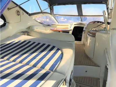 Cockpit of Fido, a Gobbi 425 motorboat at Općina Sveti Filip i Jakov, Croatia