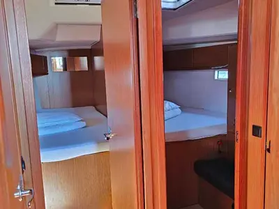 Cabin on Elsa, a Bavaria Cruiser 46 sailboat at Punat, Croatia