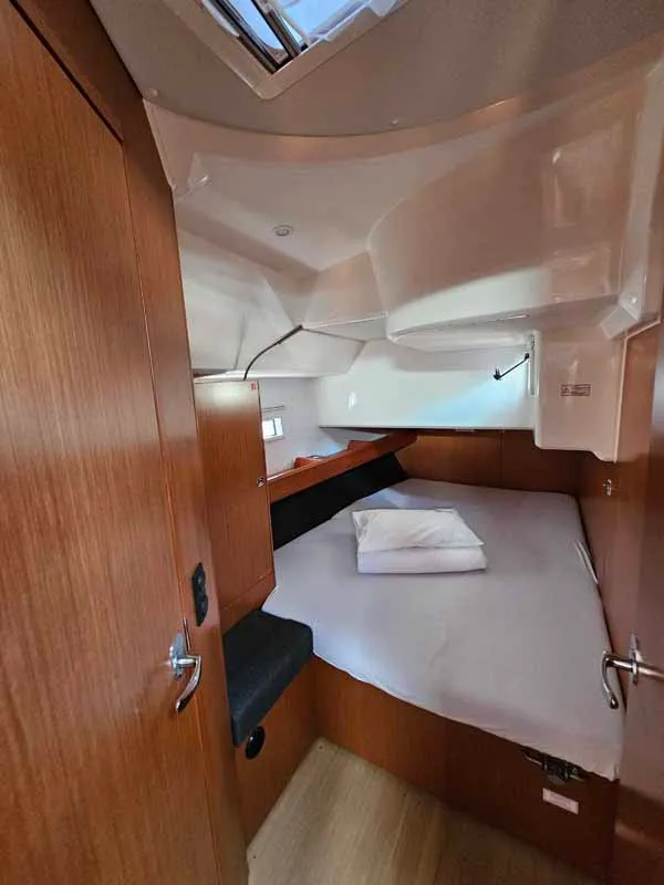 Cabin on Elsa, a Bavaria Cruiser 46 sailboat at Punat, Croatia