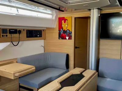 Salon of Iron Man, a Elan E6 sailboat at Pirovac, Croatia