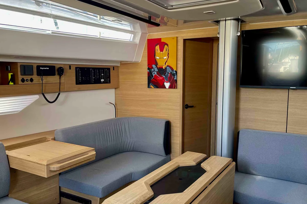 Salon of Iron Man, a Elan E6 sailboat at Pirovac, Croatia