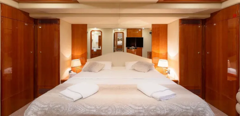 Angelica, a Ferretti Yachts 730 motor yacht at Riposto, Italy
