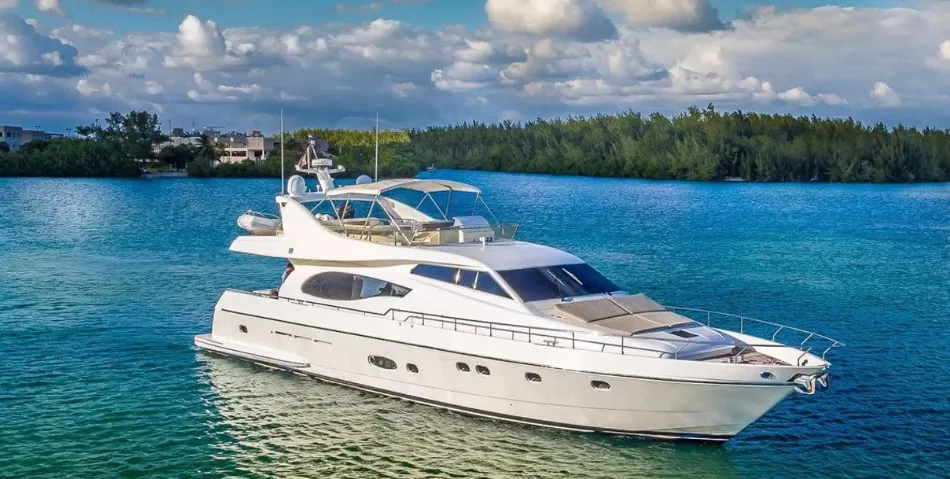 Angelica, a Ferretti Yachts 730 motor yacht at Riposto, Italy