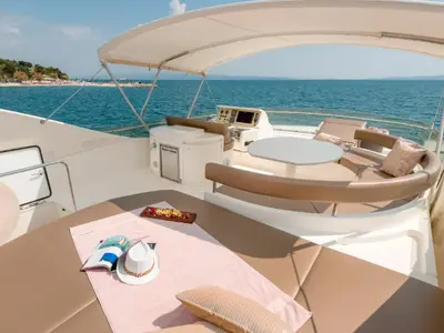 Angelica, a Ferretti Yachts 730 motor yacht at Riposto, Italy