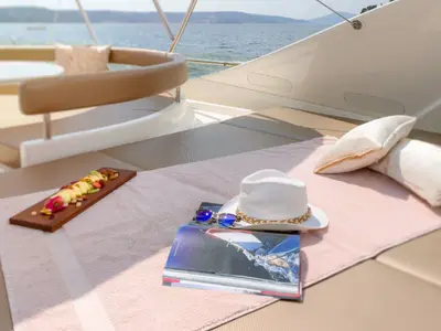 Angelica, a Ferretti Yachts 730 motor yacht at Riposto, Italy