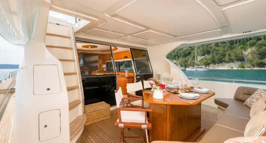 Angelica, a Ferretti Yachts 730 motor yacht at Riposto, Italy