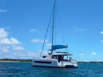 Exodus, a Bali 4.4 catamaran at Central Abaco, Bahamas