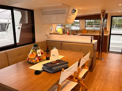 Exodus, a Bali 4.4 catamaran at Central Abaco, Bahamas
