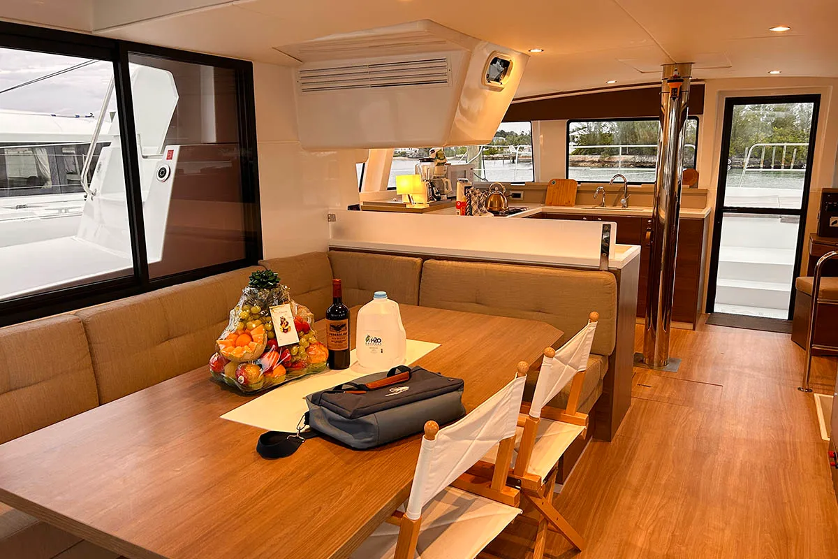 Exodus, a Bali 4.4 catamaran at Central Abaco, Bahamas