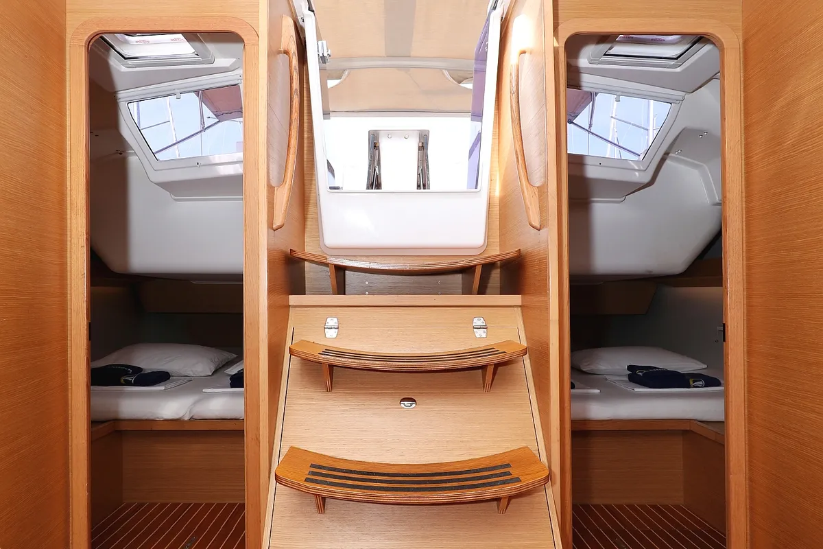 Salon of Air Princess, a Dufour 430 GL sailboat at Grad Biograd na Moru, Croatia