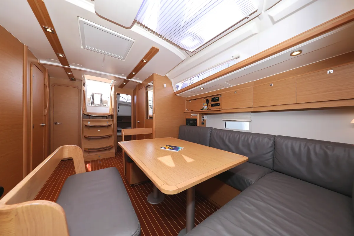 Salon of Air Princess, a Dufour 430 GL sailboat at Grad Biograd na Moru, Croatia