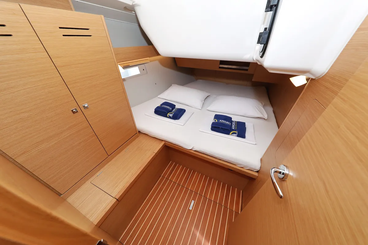 Cabin on Air Princess, a Dufour 430 GL sailboat at Grad Biograd na Moru, Croatia