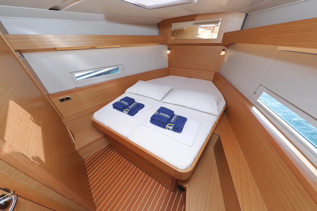 Cabin on Air Princess, a Dufour 430 GL sailboat at Grad Biograd na Moru, Croatia