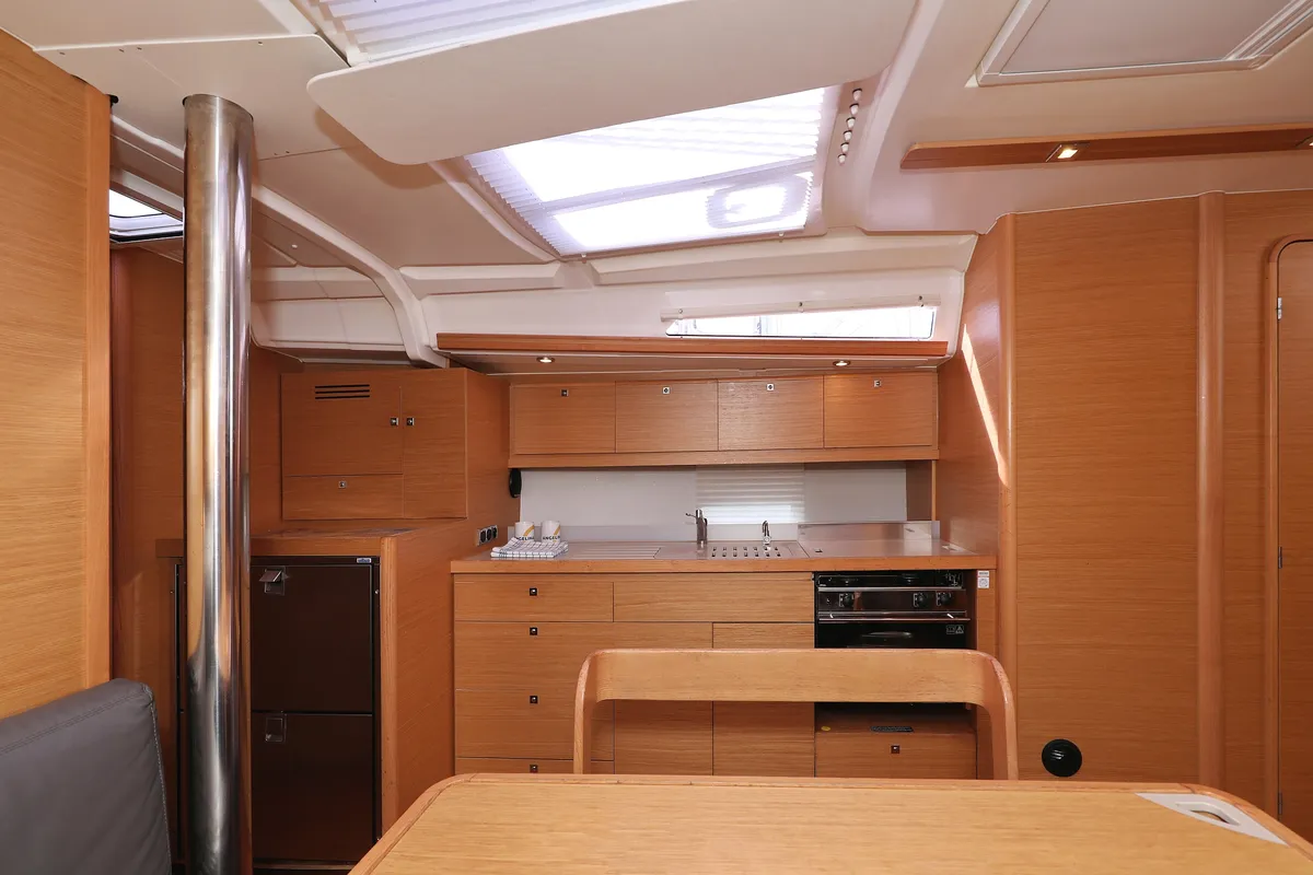 Galley of Air Princess, a Dufour 430 GL sailboat at Grad Biograd na Moru, Croatia