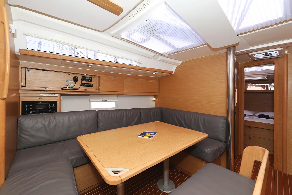 Salon of Air Princess, a Dufour 430 GL sailboat at Grad Biograd na Moru, Croatia