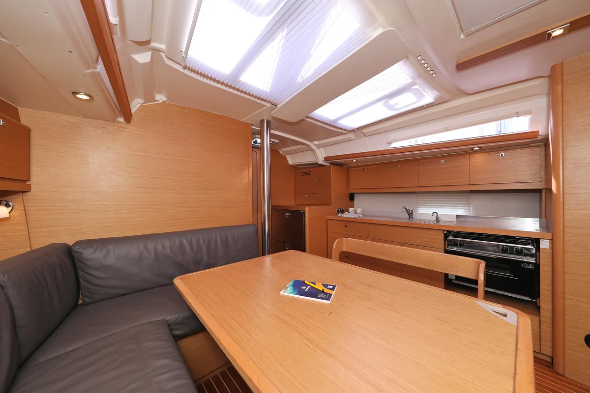 Salon of Air Princess, a Dufour 430 GL sailboat at Grad Biograd na Moru, Croatia