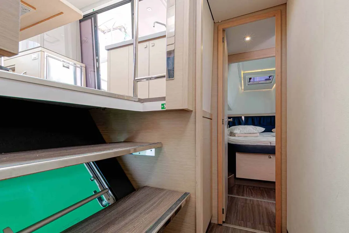 Servus, a Fountaine Pajot Lucia 40 catamaran at Kontokali, Greece