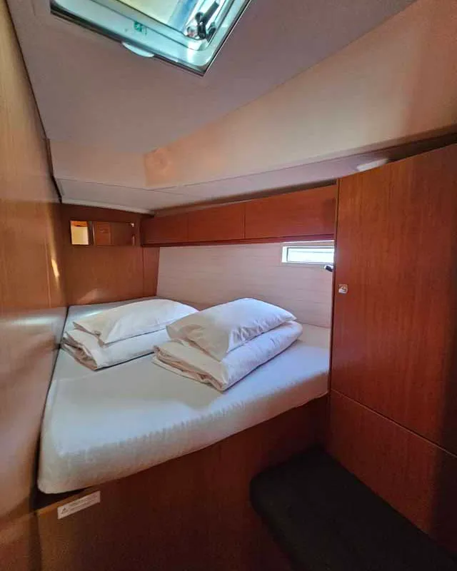 Cabin on Tac II, a Bavaria Cruiser 46 sailboat at Punat, Croatia