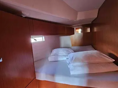 Cabin on Tac II, a Bavaria Cruiser 46 sailboat at Punat, Croatia