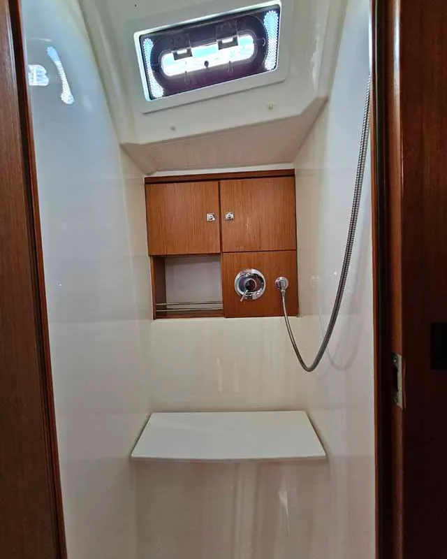 Head on Tac II, a Bavaria Cruiser 46 sailboat at Punat, Croatia