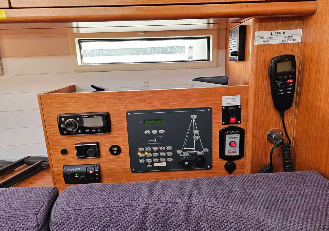 Tac II, a Bavaria Cruiser 46 sailboat at Punat, Croatia
