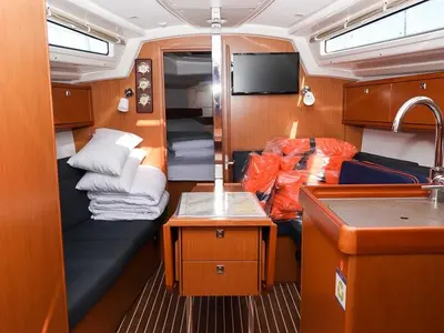 Salon of Aria, a Bavaria Cruiser 34 sailboat at Grad Biograd na Moru, Croatia