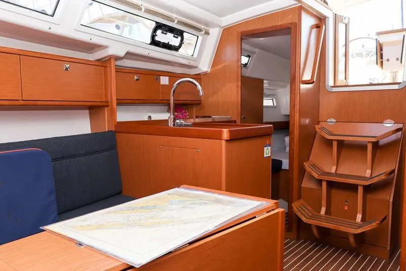 Galley of Aria, a Bavaria Cruiser 34 sailboat at Grad Biograd na Moru, Croatia