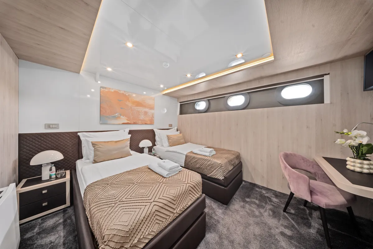 Cabin on Dalmatino, a Gulet Luxury Sailing Yacht sailboat at Split, Croatia