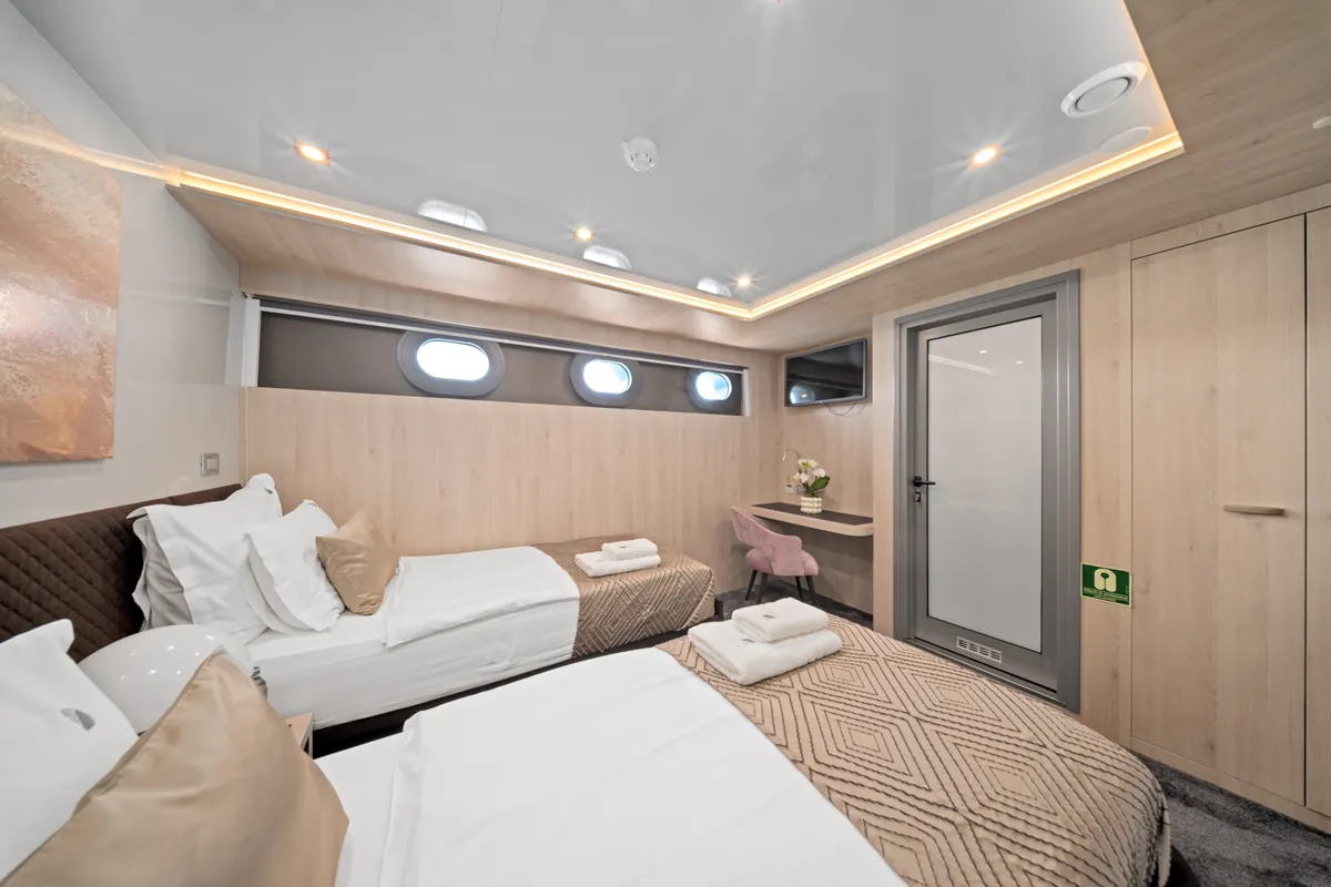 Cabin on Dalmatino, a Gulet Luxury Sailing Yacht sailboat at Split, Croatia