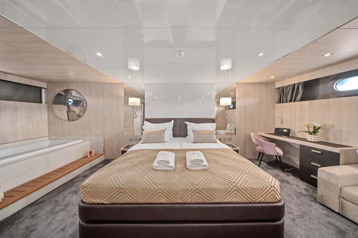 Cabin on Dalmatino, a Gulet Luxury Sailing Yacht sailboat at Split, Croatia