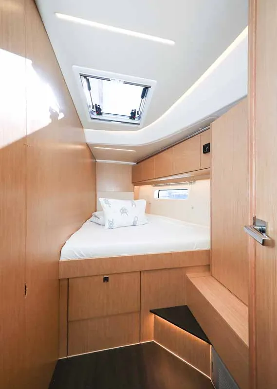Cabin on Delizia, a Bavaria C46 sailboat at Grad Biograd na Moru, Croatia