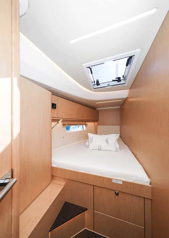 Salon of Delizia, a Bavaria C46 sailboat at Grad Biograd na Moru, Croatia