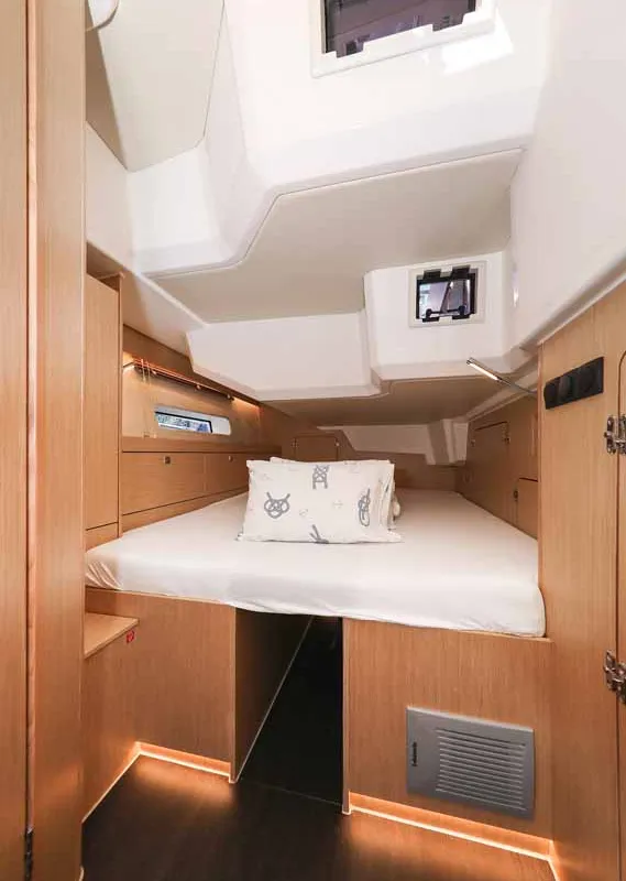 Cabin on Delizia, a Bavaria C46 sailboat at Grad Biograd na Moru, Croatia