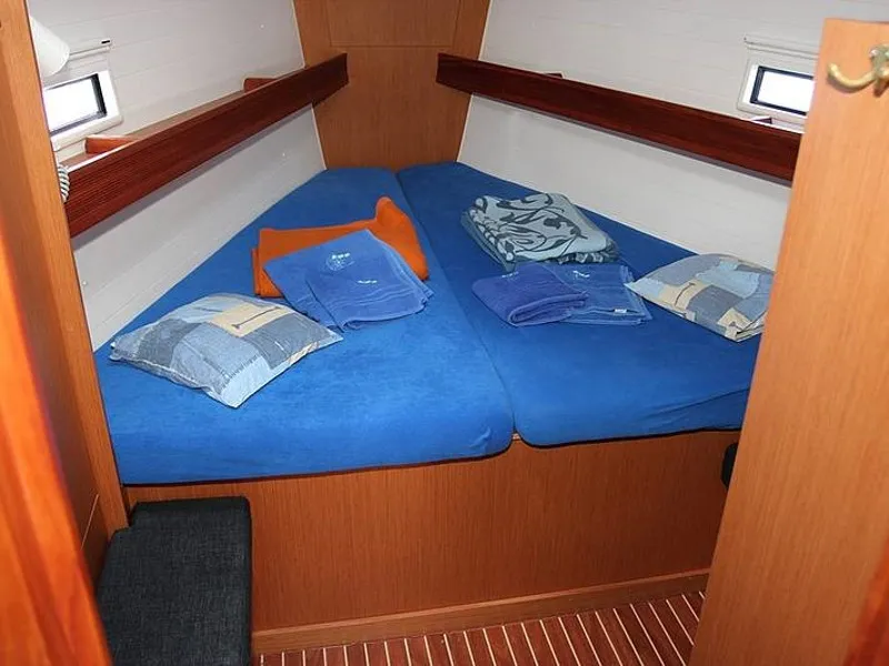 Cabin on ADORA, a Bavaria Cruiser 36 sailboat at Primošten, Croatia