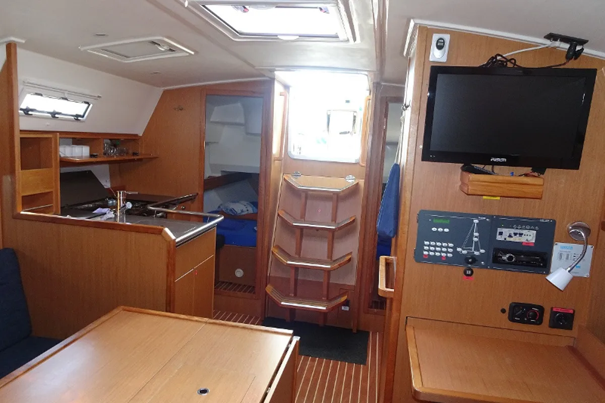Salon of ADORA, a Bavaria Cruiser 36 sailboat at Primošten, Croatia