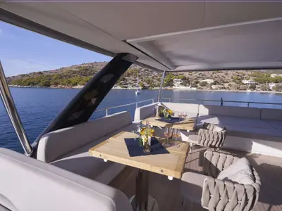 Crazy Horse, a Lagoon Seventy 8 catamaran at Municipal Unit of Nea Peramos, Greece