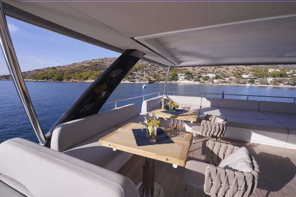 Crazy Horse, a Lagoon Seventy 8 catamaran at Municipal Unit of Nea Peramos, Greece