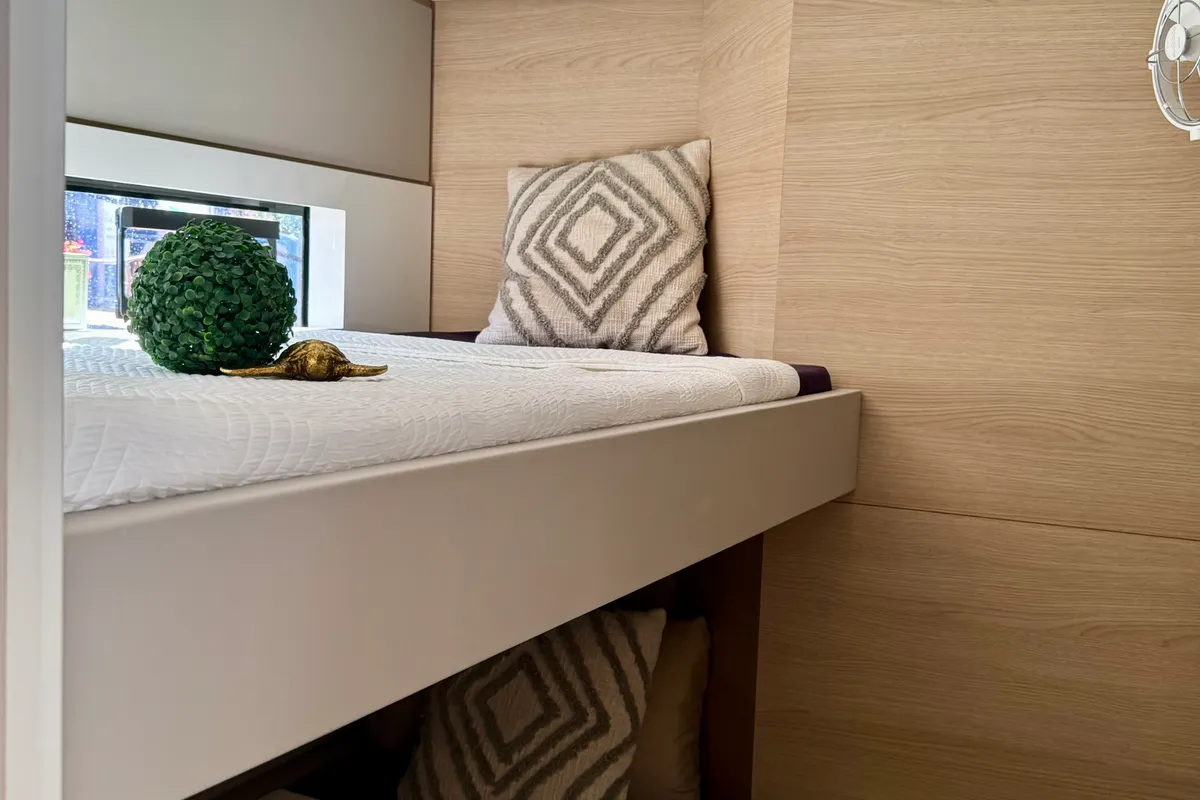 Cabin on Art J, a Aventura 45 catamaran at Pirovac, Croatia