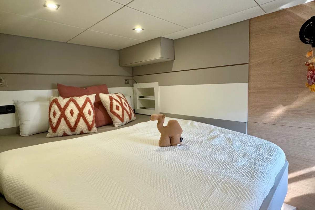 Cabin on Art J, a Aventura 45 catamaran at Pirovac, Croatia