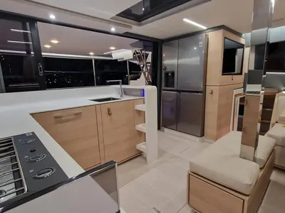 Galley of Art J, a Aventura 45 catamaran at Pirovac, Croatia