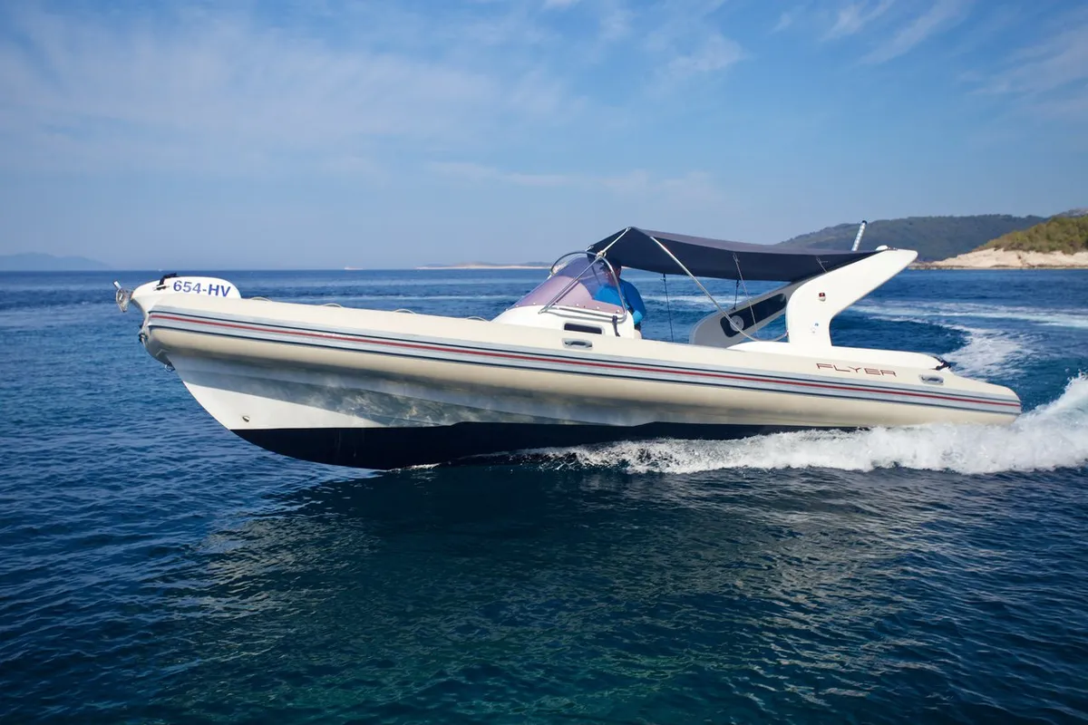 Flyer 828, a Flyer 828 RIB at Hvar town, Croatia