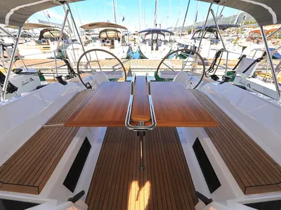 Deck of Sweet Summer, a Hanse 388 sailboat at Grad Kaštela, Croatia