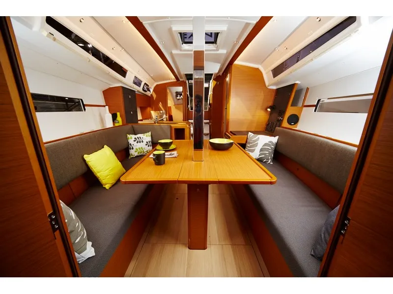Salon of Bravo Kiss, a Jeanneau Sun Odyssey 349 sailboat at Dubrovnik, Croatia