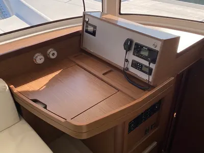 Cockpit of Proxima Centauri, a Lagoon 42 catamaran at Tonnarella, Italy