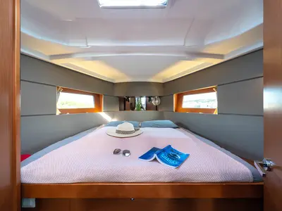 Cabin on Aphrodite , a Beneteau Oceanis 38 sailboat at Grad Šibenik, Croatia