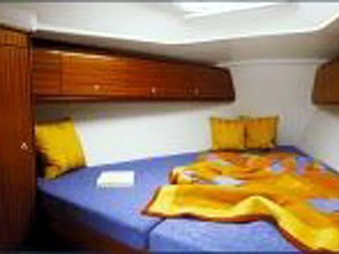 Cabin on DANIELLE, a Bavaria Cruiser 32 sailboat at Grad Trogir, Croatia