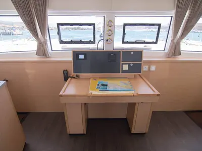 Salon of LinaHanna, a Lagoon 52 F catamaran at Grad Šibenik, Croatia